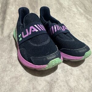 Under Armour Kids Sneakers - Navy, Pink, and Green